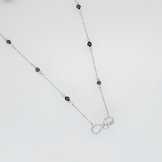 Infinity Love Necklace in Italian 92.5 Silver