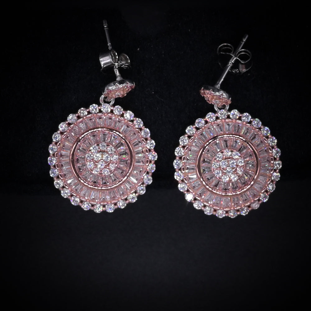 "Regal Radiance" Rose Gold Statement Earrings