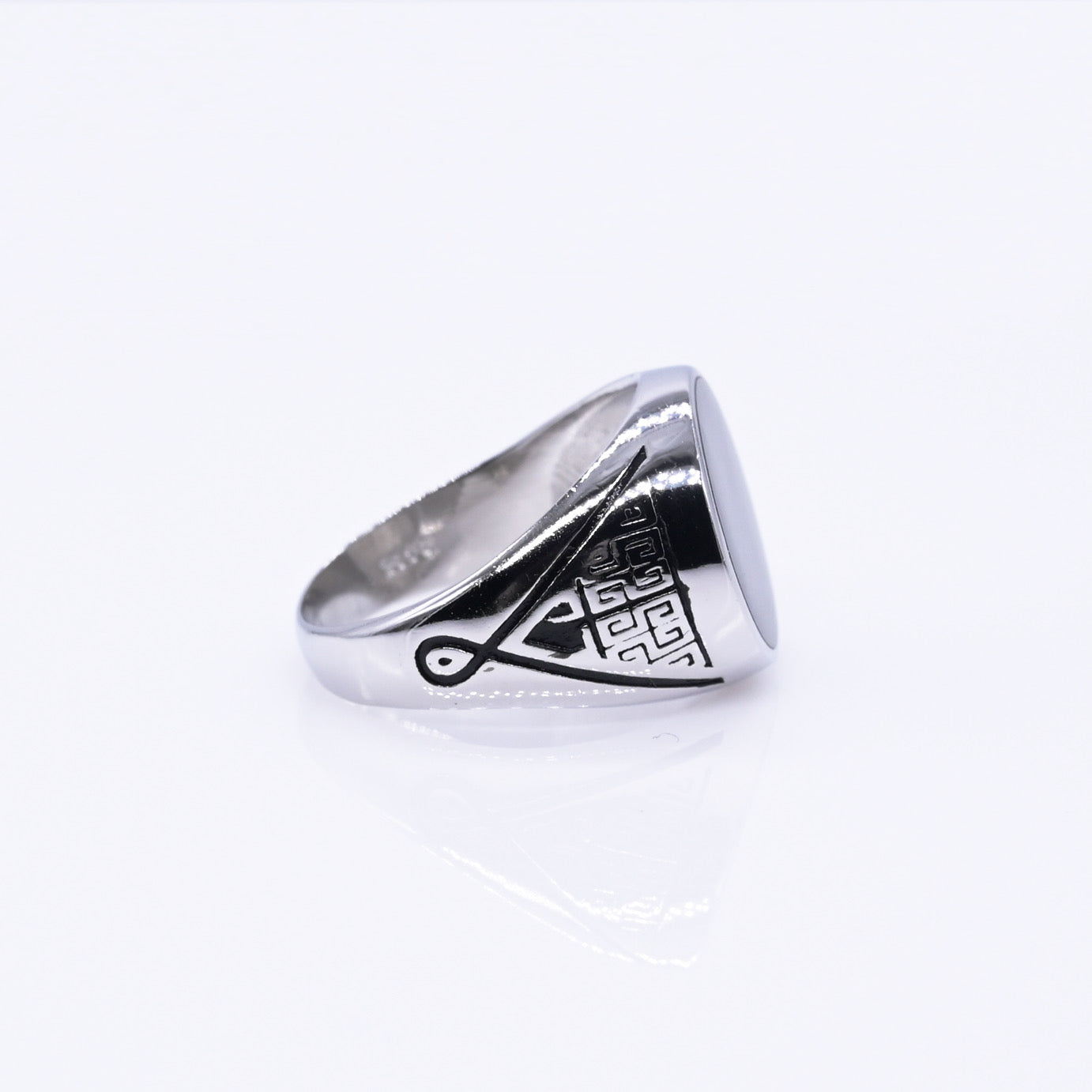 Turkish Style Men’s Silver Ring with Black Onyx