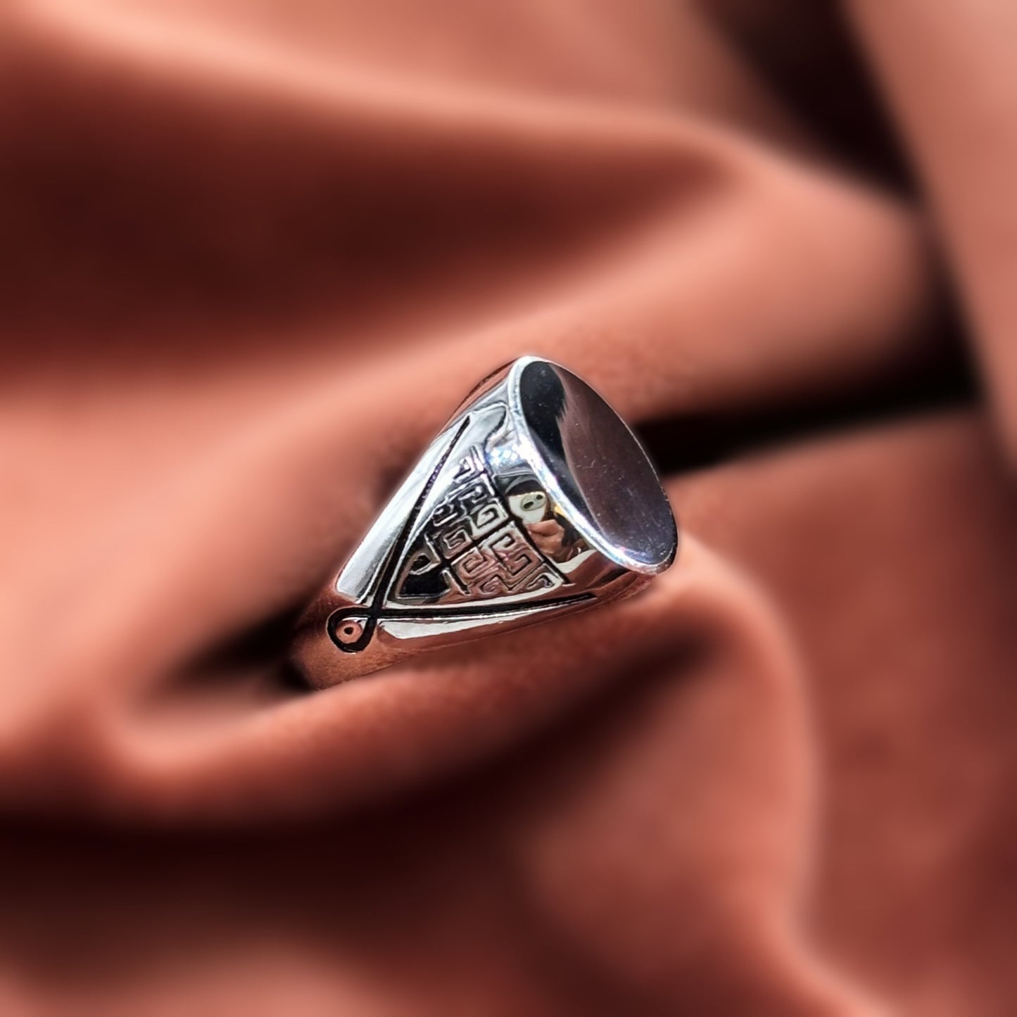 Turkish Style Men’s Silver Ring with Black Onyx