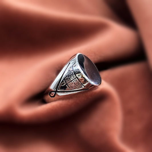 Turkish Style Men’s Silver Ring with Black Onyx