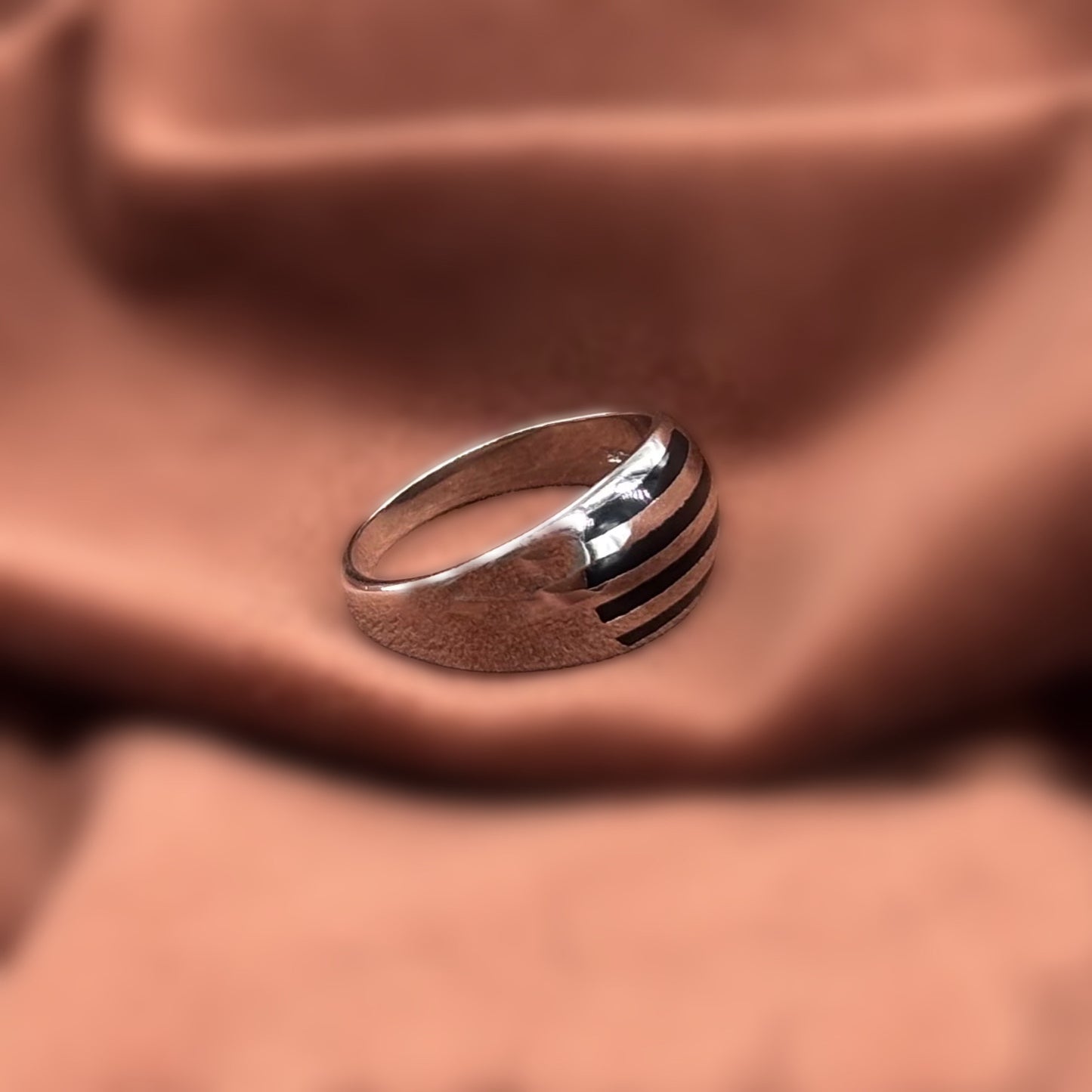 Turkish Style Men’s Silver Ring with Black Onyx