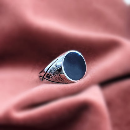 Turkish Style Men’s Silver Ring with Black Onyx