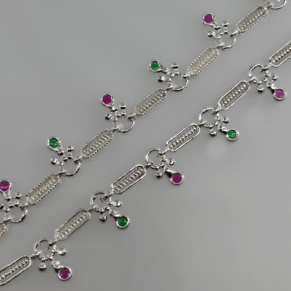 delicate cut stone embellishments Anklet