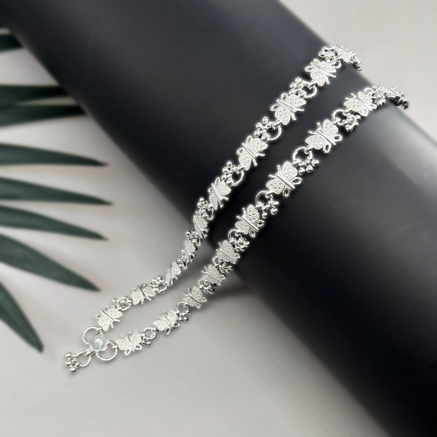 Butterfly Design Silver  Anklet
