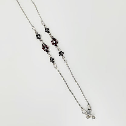 Rose Flower Red Stone Anklets