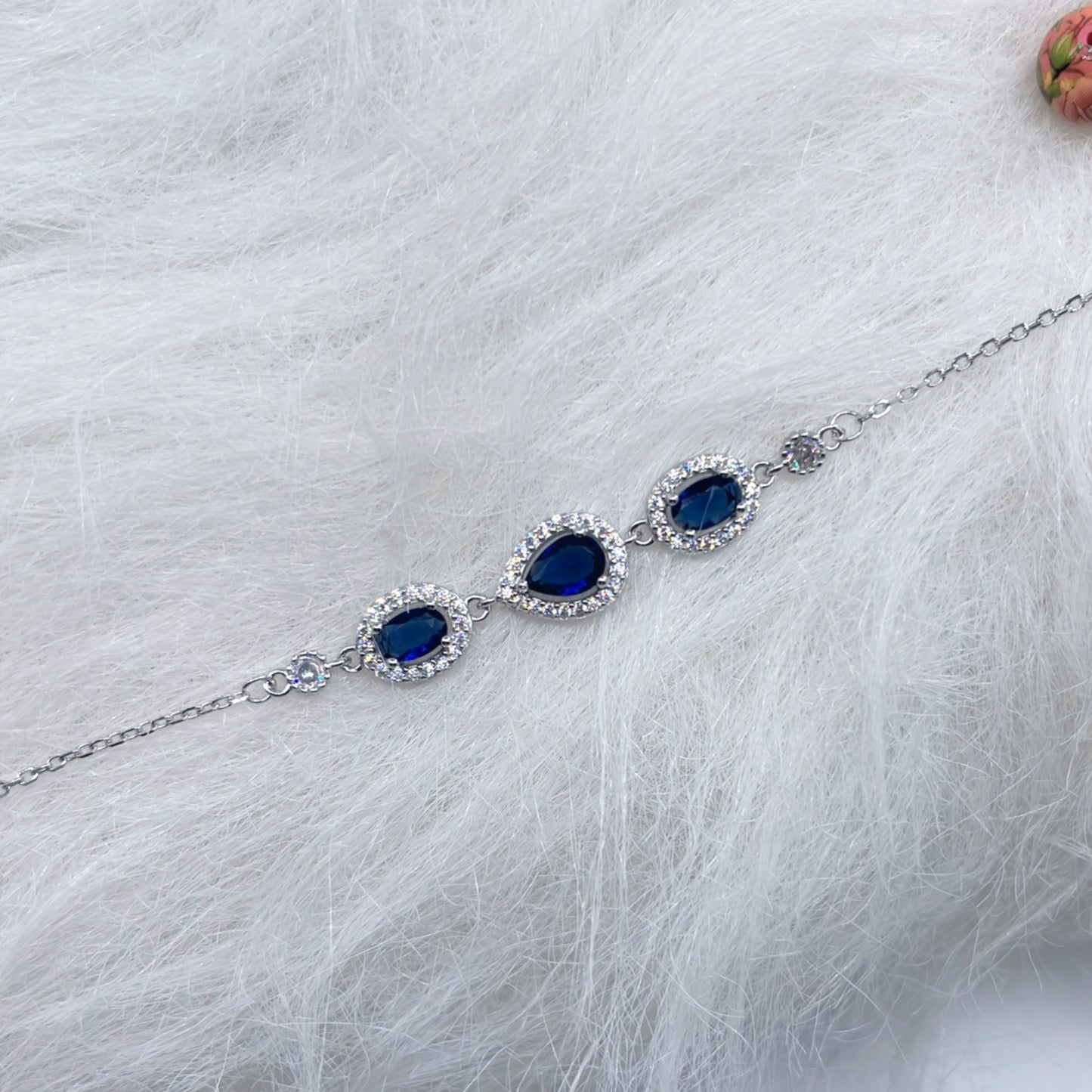 Midnight Sapphire Royale Bracelet in Italian 92.5 Silver