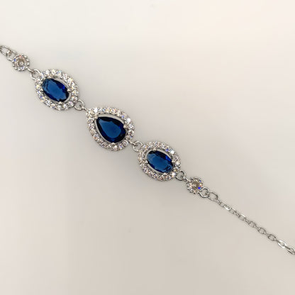 Midnight Sapphire Royale Bracelet in Italian 92.5 Silver