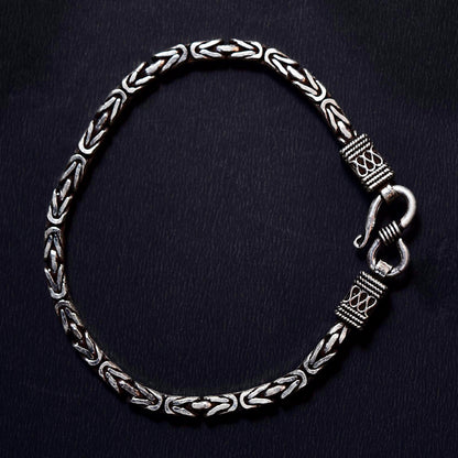 92.5 Silver Oxidized Chain Bracelet