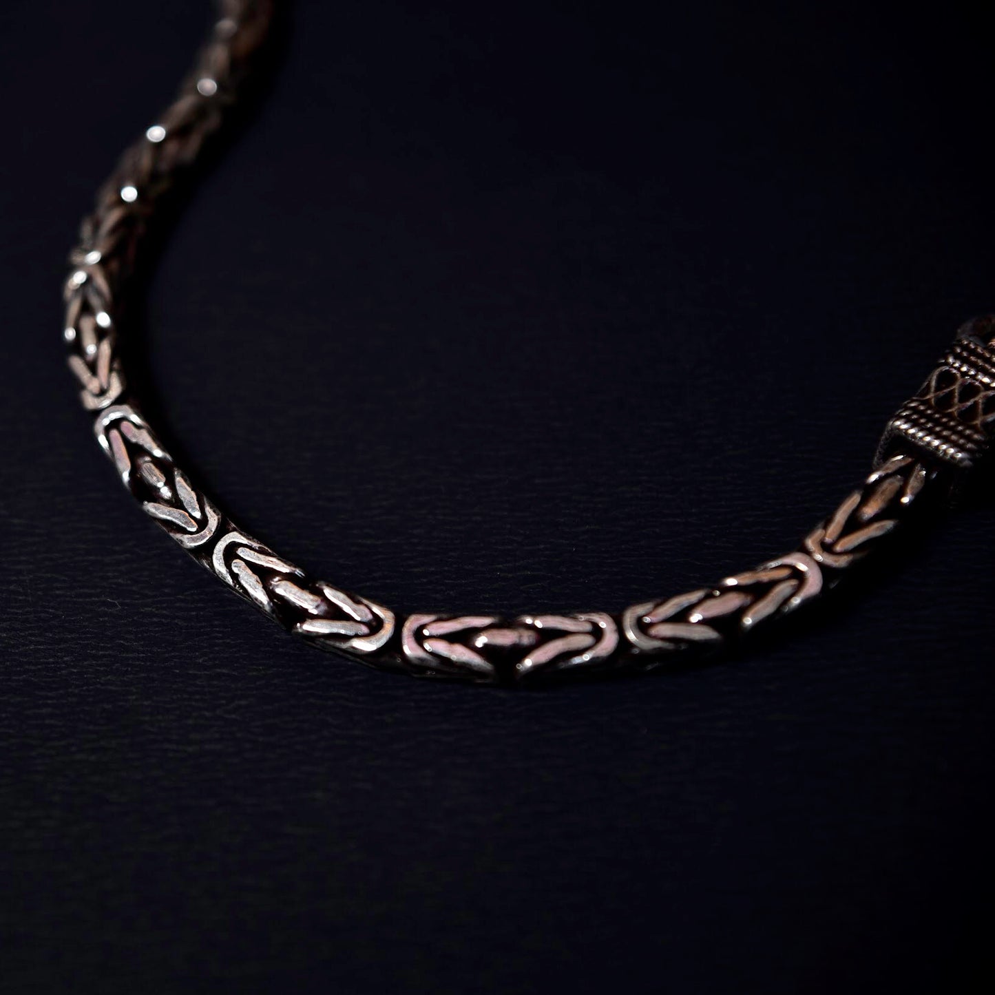 92.5 Silver Oxidized Chain Bracelet