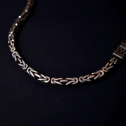 92.5 Silver Oxidized Chain Bracelet