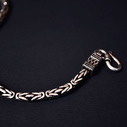 92.5 Silver Oxidized Chain Bracelet