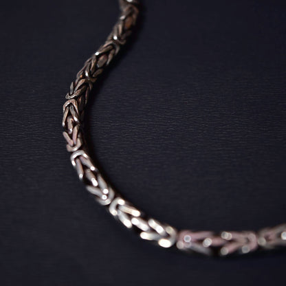 92.5 Silver Oxidized Chain Bracelet
