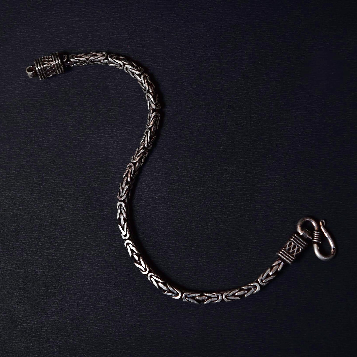 92.5 Silver Oxidized Chain Bracelet