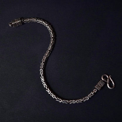 92.5 Silver Oxidized Chain Bracelet