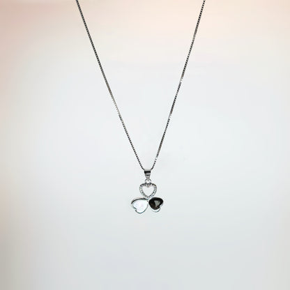 Triple Heart Set in Italian 92.5 Silver