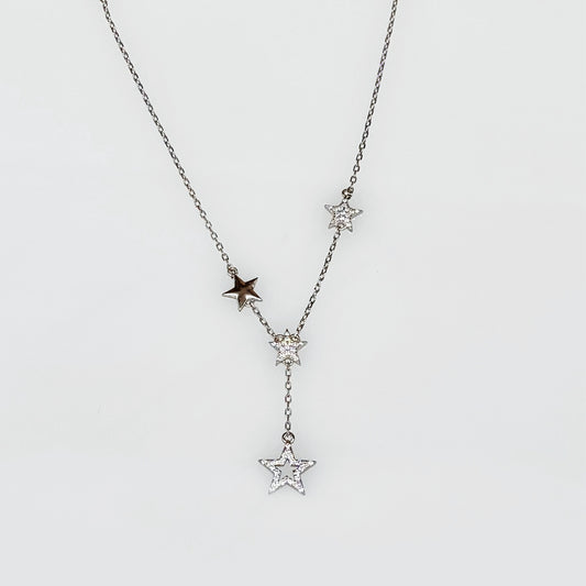 Starry Charm Necklace in Italian 92.5 Silver