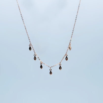 Leaf Charm Necklace in Italian 92.5 Silver