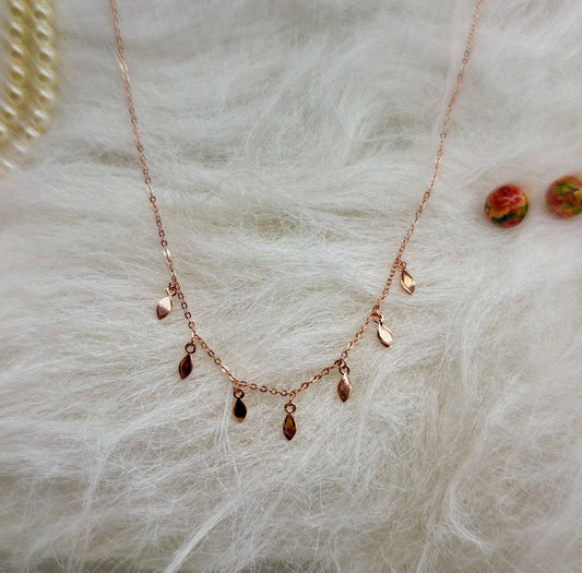 Leaf Charm Necklace in Italian 92.5 Silver