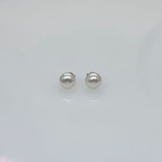 Elegance Pearl Glow Studs in Italian 92.5 Silver”
