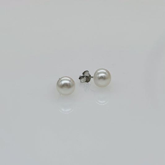 Elegance Pearl Glow Studs in Italian 92.5 Silver”