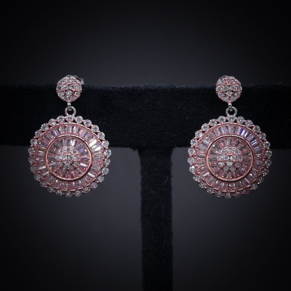 "Regal Radiance" Rose Gold Statement Earrings