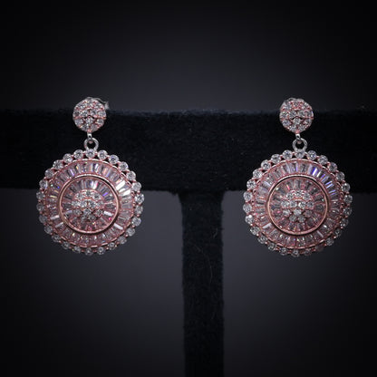 "Regal Radiance" Rose Gold Statement Earrings