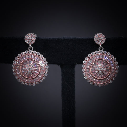 "Regal Radiance" Rose Gold Statement Earrings