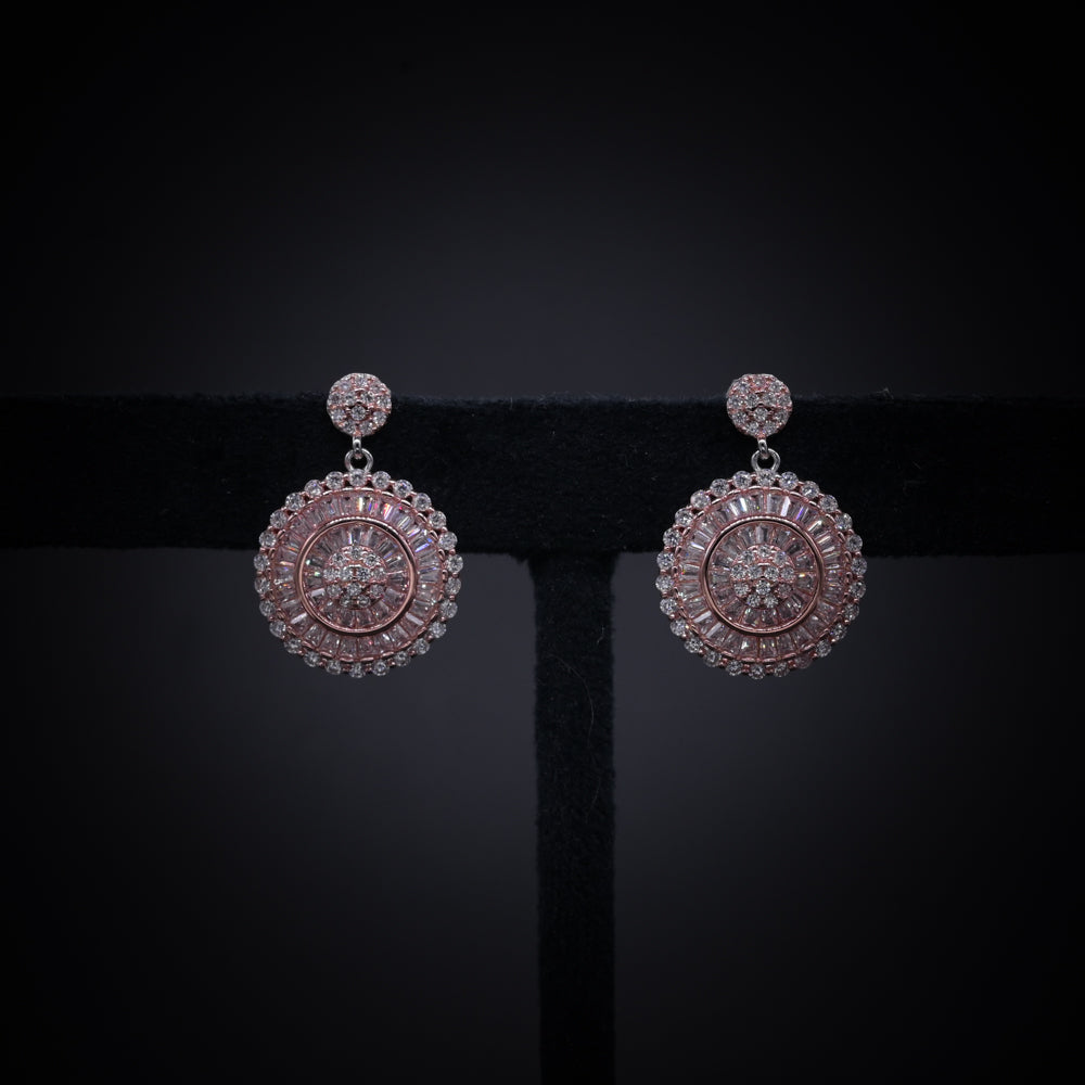 "Regal Radiance" Rose Gold Statement Earrings