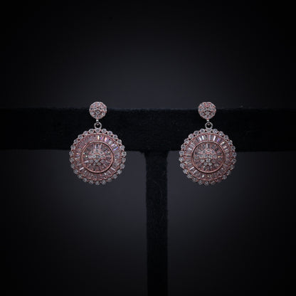 "Regal Radiance" Rose Gold Statement Earrings