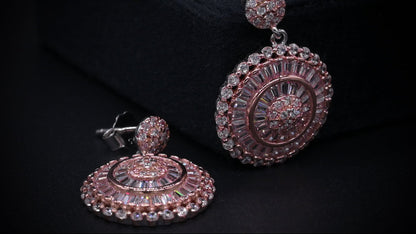 "Regal Radiance" Rose Gold Statement Earrings