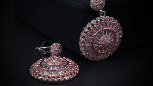 "Regal Radiance" Rose Gold Statement Earrings