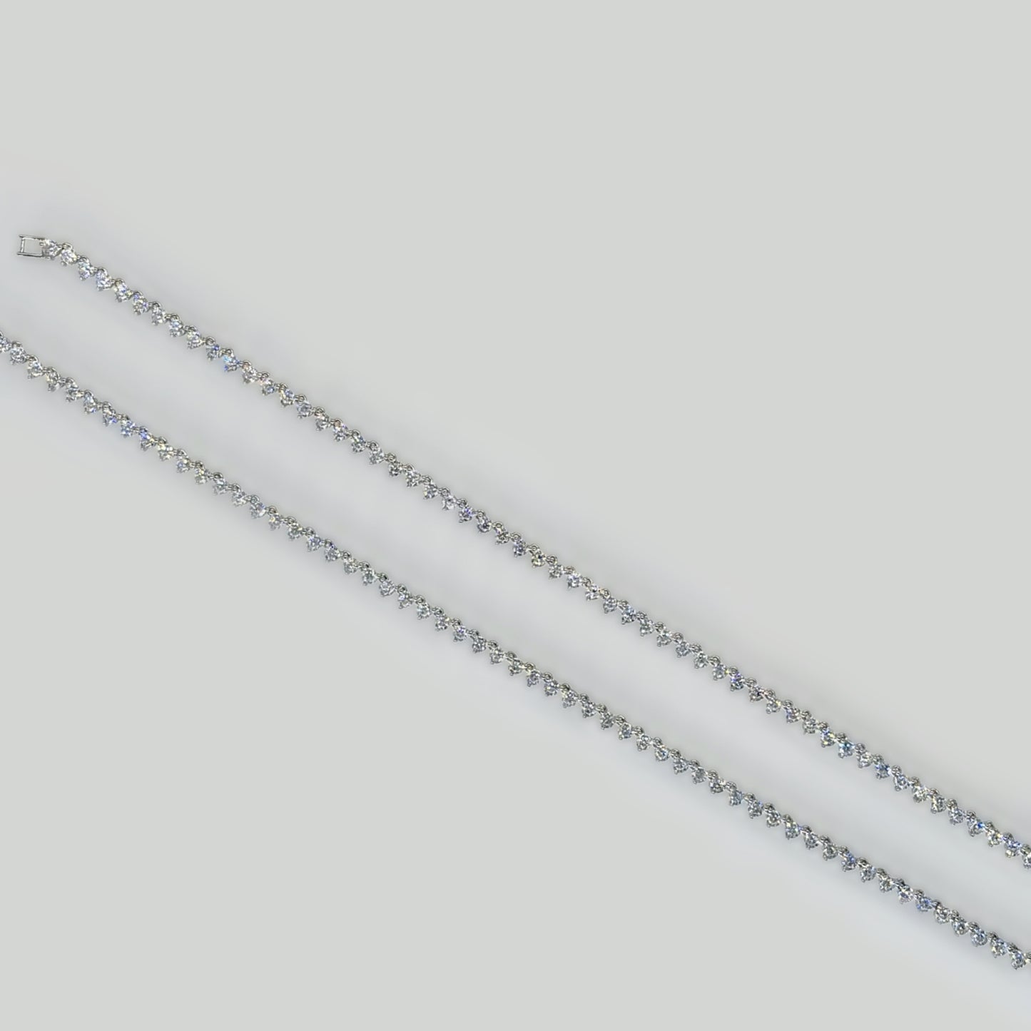 Royal Radiance Tennis Anklet in Italian 92.5 Silver