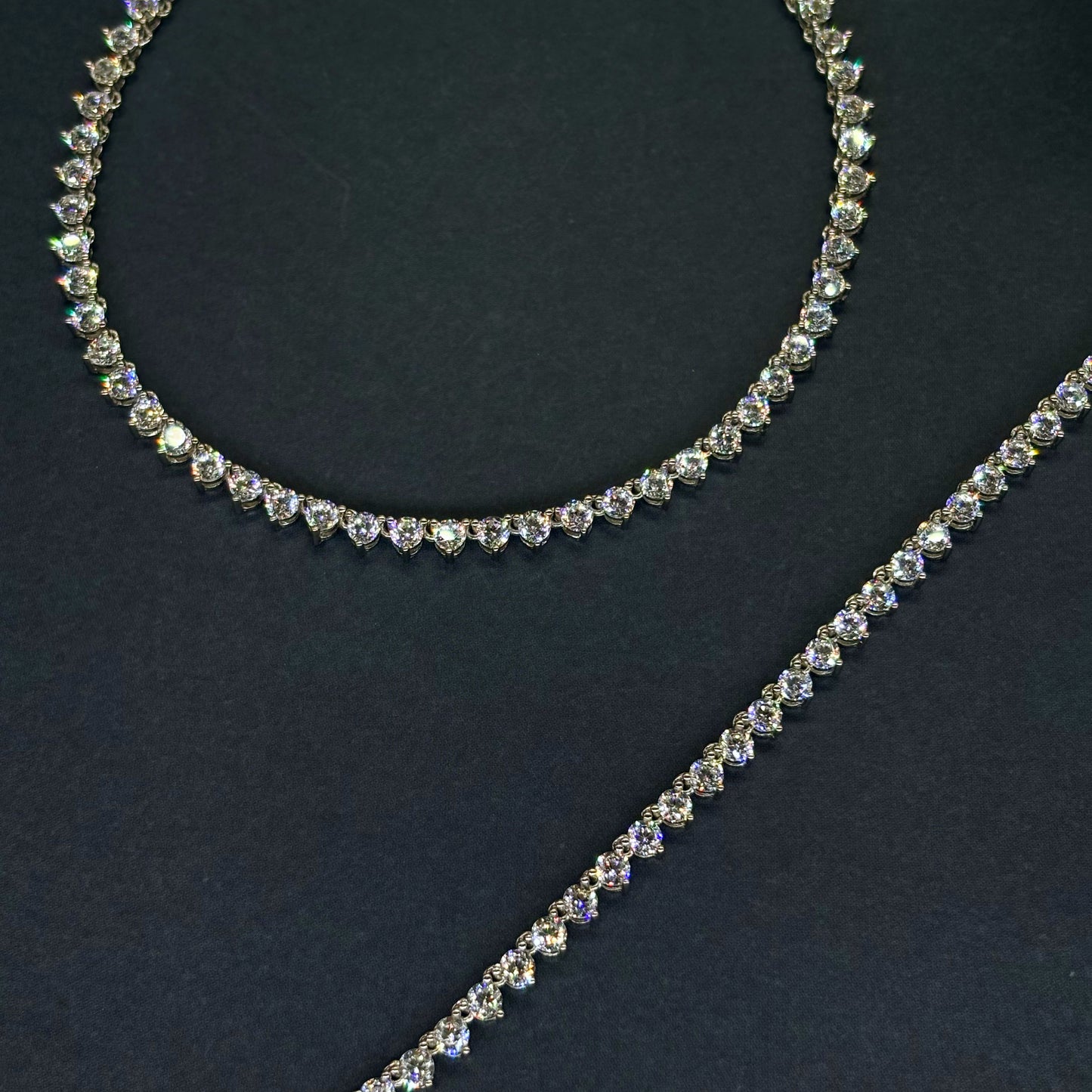 Royal Radiance Tennis Anklet in Italian 92.5 Silver