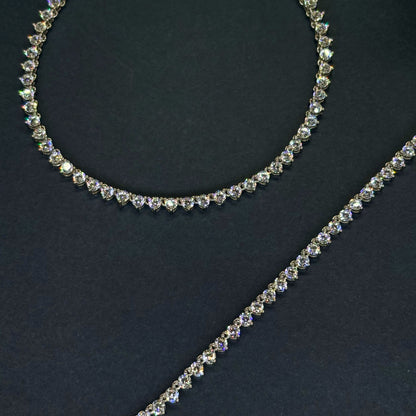 Royal Radiance Tennis Anklet in Italian 92.5 Silver