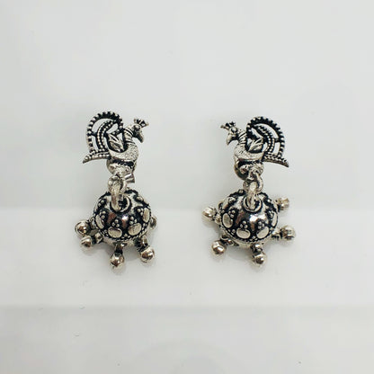 Peacock Jhumka Earrings