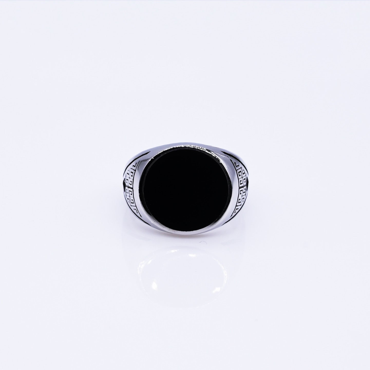 Turkish Style Men’s Silver Ring with Black Onyx
