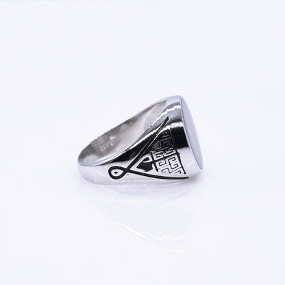 Turkish Style Men’s Silver Ring with Black Onyx