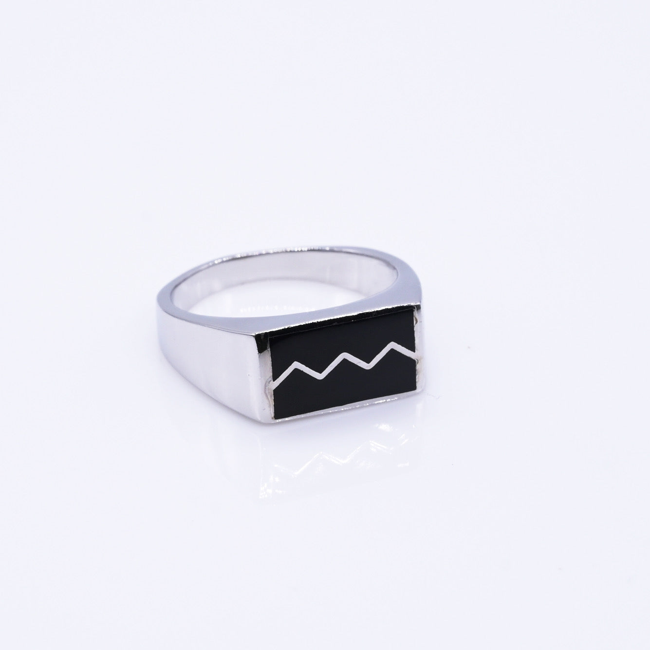 Turkish Style Men’s Silver Ring with Black Onyx