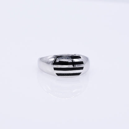 Turkish Style Men’s Silver Ring with Black Onyx