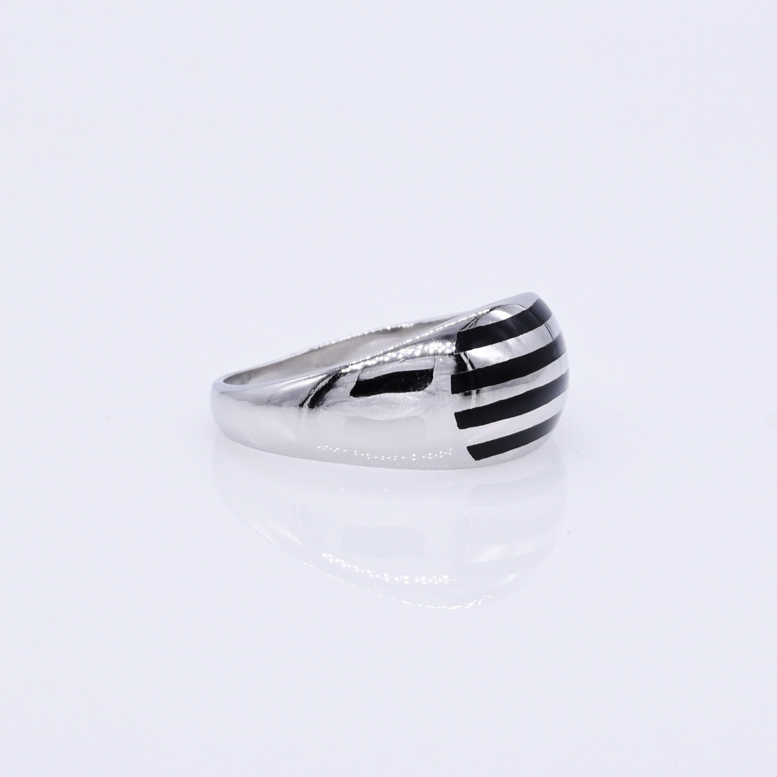 Turkish Style Men’s Silver Ring with Black Onyx