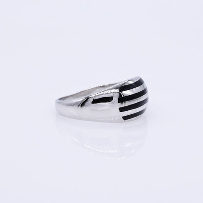Turkish Style Men’s Silver Ring with Black Onyx