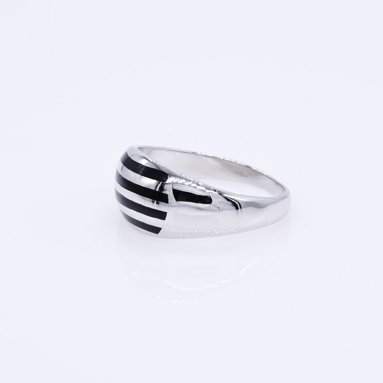 Turkish Style Men’s Silver Ring with Black Onyx