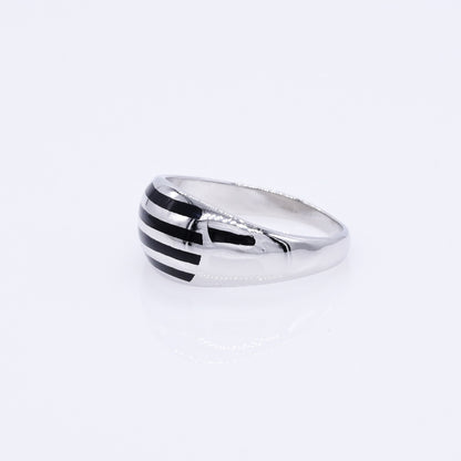 Turkish Style Men’s Silver Ring with Black Onyx