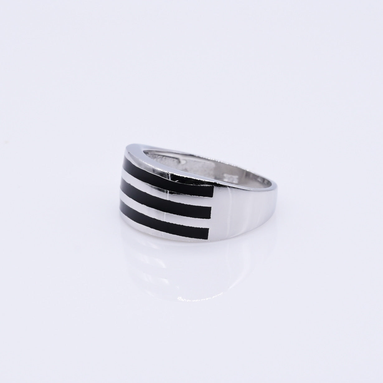 Turkish Style Men’s Silver Ring with Black Onyx