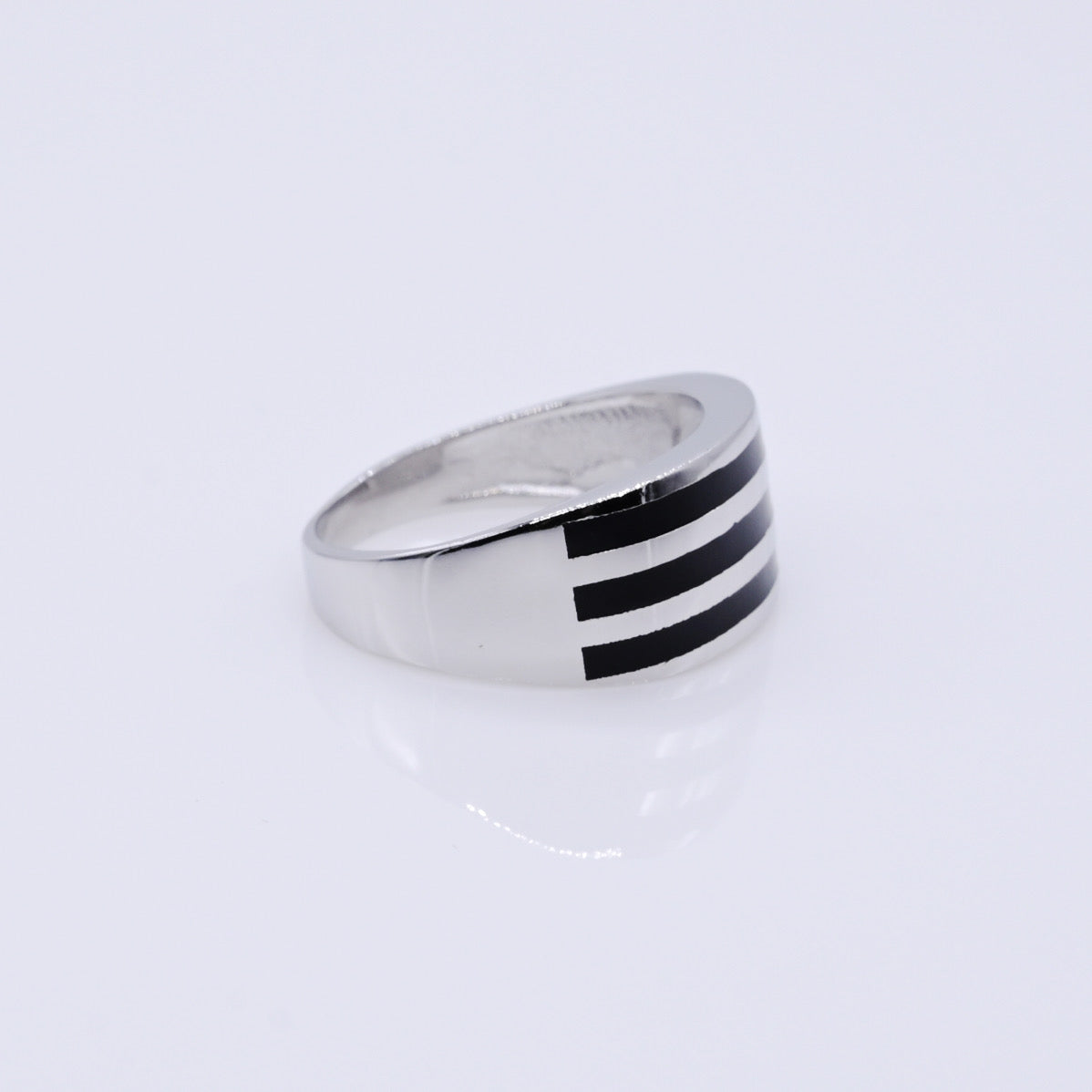 Turkish Style Men’s Silver Ring with Black Onyx