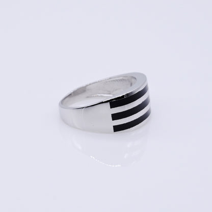Turkish Style Men’s Silver Ring with Black Onyx