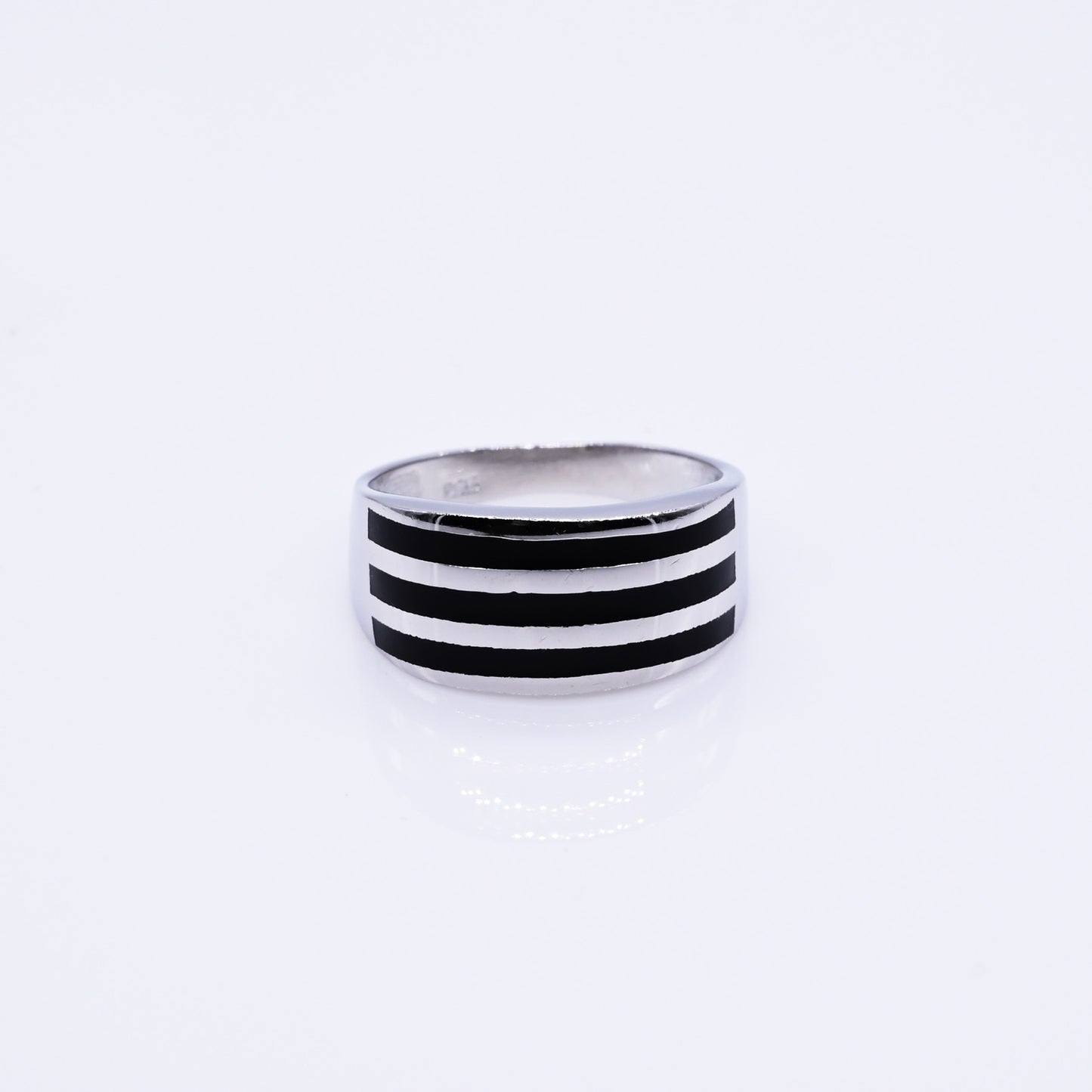 Turkish Style Men’s Silver Ring with Black Onyx