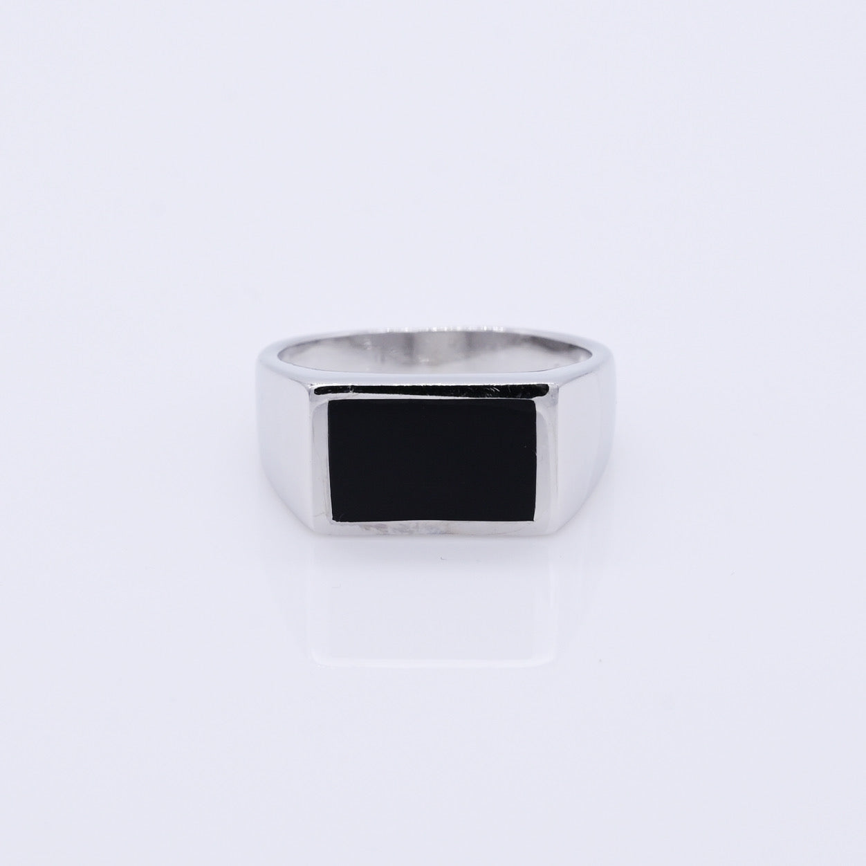 Turkish Style Men’s Silver Ring with Black Onyx